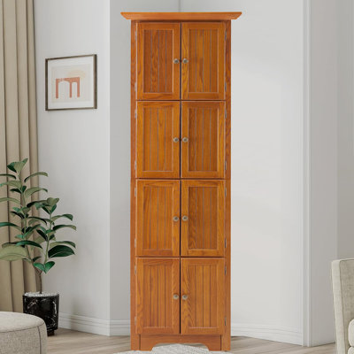 4 Tier Corner Storage Cabinet with 8 Doors Tall Storage Cabinet Gracie Oaks